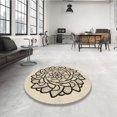 thumbnail image 4 of Ahgly Company Tapis d'Intérieur Lavable à la Machine, Carré, Transitionnel, Beige Blé, Tapis de Zone, 7 Pieds Carré, 4 of 7