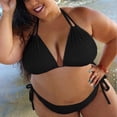 thumbnail image 2 of Womens Solid Push Up Padded Plus Size Bikini Set Swimsuit Bathing Suit Swimwear, 2 of 5