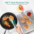 thumbnail image 3 of Pinces de Cuisine Résistantes à la Chaleur 480 °F : U-Taste Pince de Cuisson en Silicone 9 Po avec Embouts en Caoutchouc Antiadhésifs Fermement Scellés et Poignée en Acier Inoxydable 18/8 Revêtue de Silicone et Verrouillage Lisse pour Servir le Gril (Aqua Sky), 3 of 9