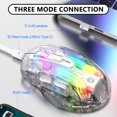 thumbnail image 4 of Rbaofujie Wireless Bluetooth Mouse Wired Connection Wireless Connection Bluetooth Connection The Third Mock Examination Full Transparent RGB Cool Light Effect 5-gear DPI Adjustment Game Mouse, 4 of 6