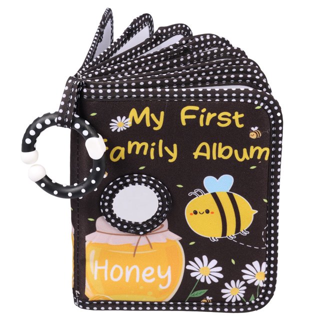 HLONK Soft Cloth Photo Book Polyester Baby Photo Album Free Illustration My First Picture Book Easy to Access Picture Album for Baby