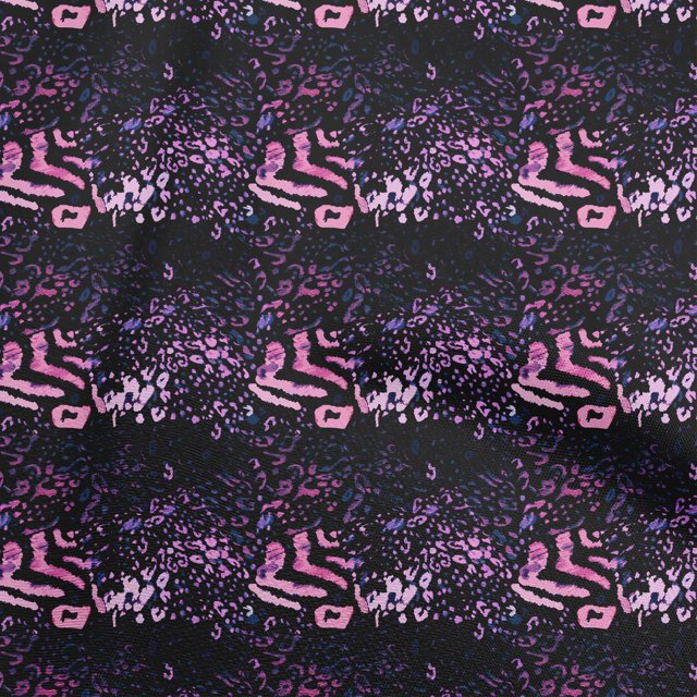 oneOone Rayon Black Fabric Animal Sewing Craft Projects Fabric Prints By Yard 56 Inch Wide