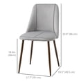 thumbnail image 3 of HOMCOM Dining Chairs Set of 4, Accent Chair with Velvet-touch Upholstery, 3 of 10