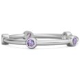 thumbnail image 2 of 925 Sterling Silver Stackable Wedding Band Amethyst Five Stone Women Wedding Ring, 2 of 3