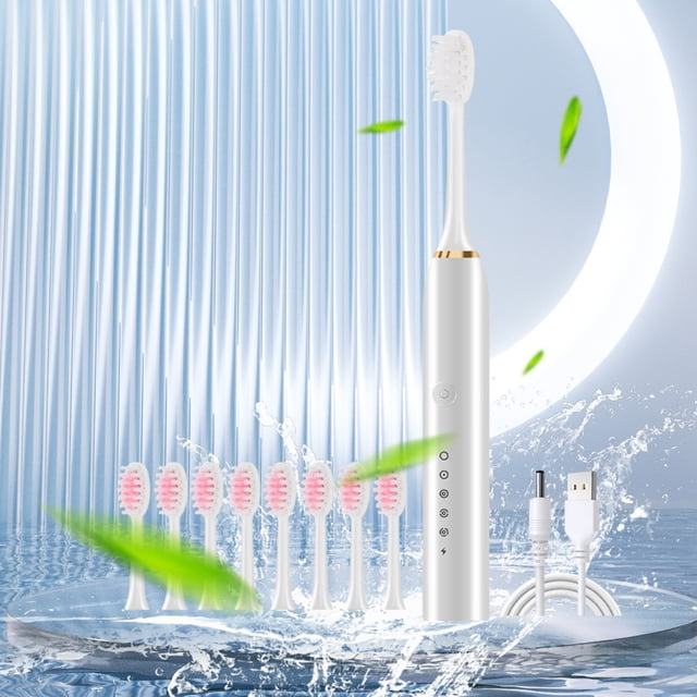 Chmadoxn Home Appliances Electrical Toothbrush For Adults Rechargeable Soft Bristles Automatic Sound Rechargeable Smart Teeth Cleaning Tool For Couples P lastic electric t oothbrush