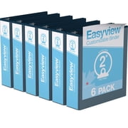 Davis Group, Easyview Premium, Round Ring, Customizable, View Binder, 6 Pack, 2"