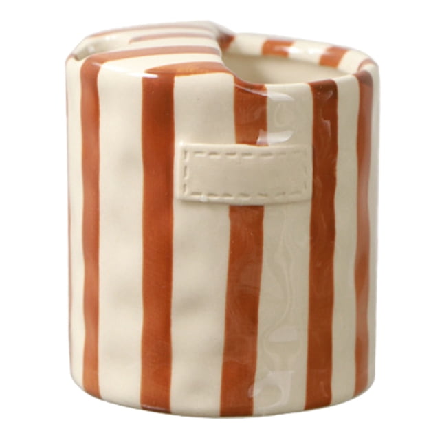 Hand Painted Striped Ceramic Coffee Mug 10oz Retro Art Porcelain Cup For Coffee Tea Heat Non Mug For Home Kitchen Dining Valentine’s Day Holiday