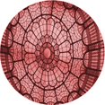 thumbnail image 1 of Ahgly Company Tapis Rond Lavable en Machine Intérieur Transitionnel Rouge Safran, 8 Pieds Rond, 1 of 7