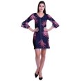 thumbnail image 2 of Moomaya Robe Courte Imprimée pour Femmes, Manches Évasées, Coupe Droite, Robes pour Femmes, Vêtements d'Été Décontractés, 2 of 6