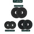 thumbnail image 2 of 77 LB Weight Plates Set with Two 4 FT Barbell, 2 of 11