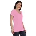 thumbnail image 2 of Inkmeso Inkmeso T-shirt à Encolure Dégagée pour Femmes à Manches Courtes d'Été, T-shirt Basique, 2 of 7