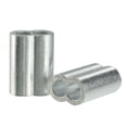 thumbnail image 1 of Uxcell  1.02 x 0.71 x 0.43 inch Cable Wire Rope Aluminum Sleeves Clip Crimping Loop 25 Pcs, 1 of 5