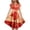 Rouge, variante sur Robe Fille Enfant Tout-Petit Filles Fête du Canada Feuille d'Érable Drapeau Imprimé Manches Volantées Robe Florale Robe Fille Rouge 8 Ans-9 Ans