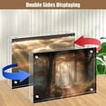 thumbnail image 4 of 6x8 Acrylic Frame 6 Pack, 20mm Thicker Frameless Clear Picture Frame, Double Sided Magnetic Picture Frame, Free Standing Desktop Display 6 6x8, 4 of 5