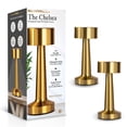 thumbnail image 2 of Bell + Howell Chelsea Petite Lampe de Table Sans Fil Tactile à DEL Rechargeable pour Table de Chevet Bureau Table de Nuit Or - Lot de 2, 2 of 8
