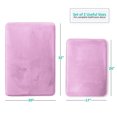 thumbnail image 3 of Set of 2 Large Clara Clark Bath Mat Bathroom Rug - Absorbent Memory Foam Bath Rugs - Non-Slip, Velvet Feel Microfiber Bathrug, Plush Shower, Toilet- Floor Bathmats Carpet - Lavender Dream - 20"x32", 3 of 6