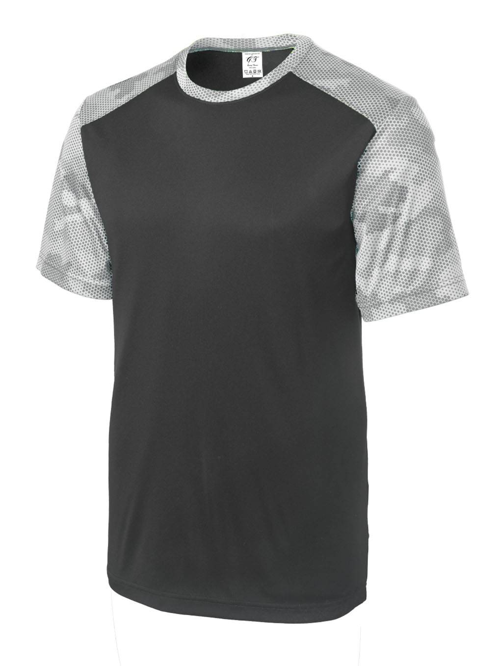 Gravity Threads CamoHex Athletic T-Shirt - Iron Grey/White - 3X-Large