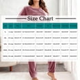 thumbnail image 3 of Ounisa Women Plus Size Pajama Set, Long Sleeve Button-Down Soft Comfy Two-Piece Sleepwear Lounge Set, 3 of 5