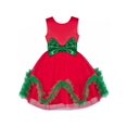 thumbnail image 1 of Girls Dress Christmas Holiday Red Wave Hem New Year Party 4 Years, 1 of 1