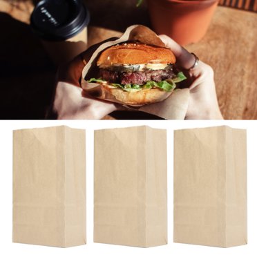 Food Paper Bag, Disposable Environmental Friendly Kraft Paper Bag Microwave Safe Grease Proof For Soft Pretzels