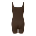 thumbnail image 5 of 2025 Women's Jumpsuit Women Yoga Rompers Workout Body Shirts Women Ribbed Square Neck Sleeveless Womens Rompers, 5 of 5