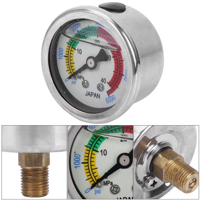 Pump Gauge, Stainless Steel Diving Manometer, 0-40 MPa Lightweight For Pressure Measuring Diving