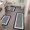 thumbnail image 4 of UsRHHA 4 Piece Bathroom Rugs Set, Absorbent Microfiber Plush Non-Slip Bath Mat with Lid Cover, Complete Bathroom Rug Collection Washable, 4 of 7
