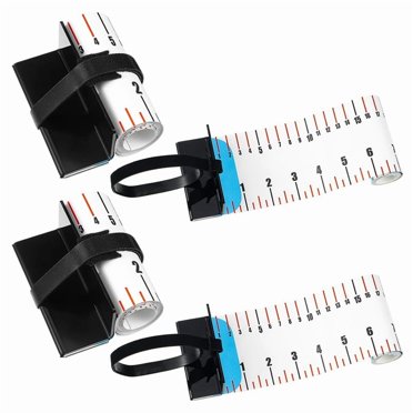 2 Pcs Règle de Pêche 47 Pouces, Outil de Mesure pour Bateau, Étanche, Portable, Pliable, avec Planche à Bosse, 2 * Mesure