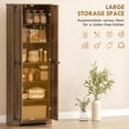 thumbnail image 4 of HOMCOM 67" Farmhouse Pantry Cabinet, Tall Storage Cabinet, Brown, 4 of 10