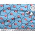 thumbnail image 3 of Soimoi polyester Crepe Fabric Leaves & Tulip Floral Printed Fabric 1 Yard 52 Inch Wide, 3 of 3