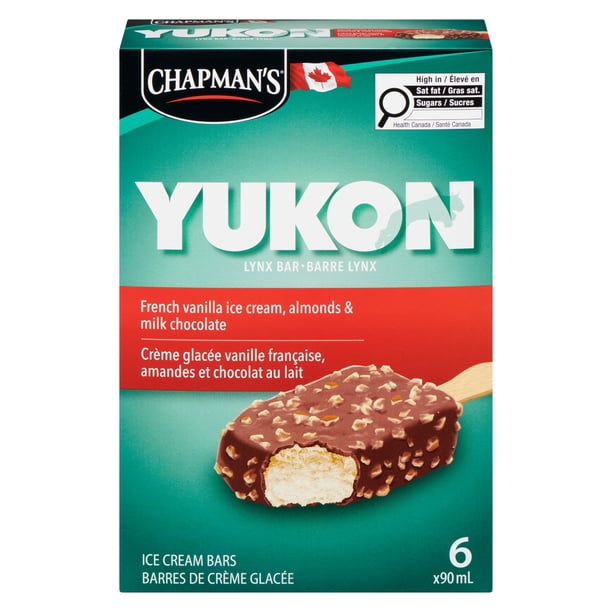 Chapman's Yukon Lynx French Vanilla and Almond Ice Cream Bar in a
