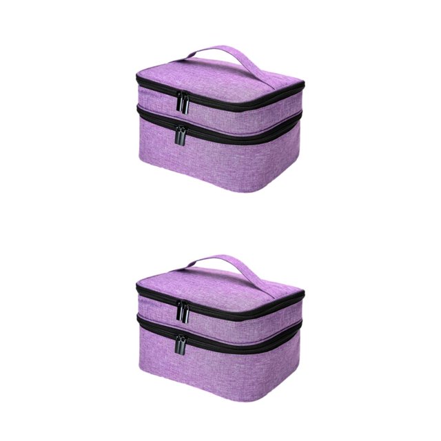 Thinsony Nail Polish Organizer Bag Sturdy Durable And Designed With In Mind Widely Uesd violet 2Set