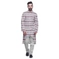 thumbnail image 1 of Atasi Cotton Slub Printed Fashion For Men Asymmetric Button Down Kurta For Men, 1 of 5