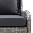thumbnail image 3 of vidaXL Garden Corner Sofas 2 pcs Poly Rattan Grey, 3 of 4