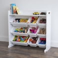 thumbnail image 2 of Humble Crew Cambridge White Toy Storage Organizer with Shelf and 9 Storage Bins, 2 of 9