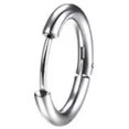 thumbnail image 1 of Stainless Steel Round Earring Simple Fashion Closed Hoop Earring Coil Earring Titanium Steel Hoop Earring, 1 of 4
