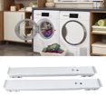 thumbnail image 1 of Mobile 2pcs Washing Machine Mobile Roller Extendable Iron White 16 Wheels Low Noise High Load Bearing With Brake Washing Machine Dolly For Furniture, 1 of 8