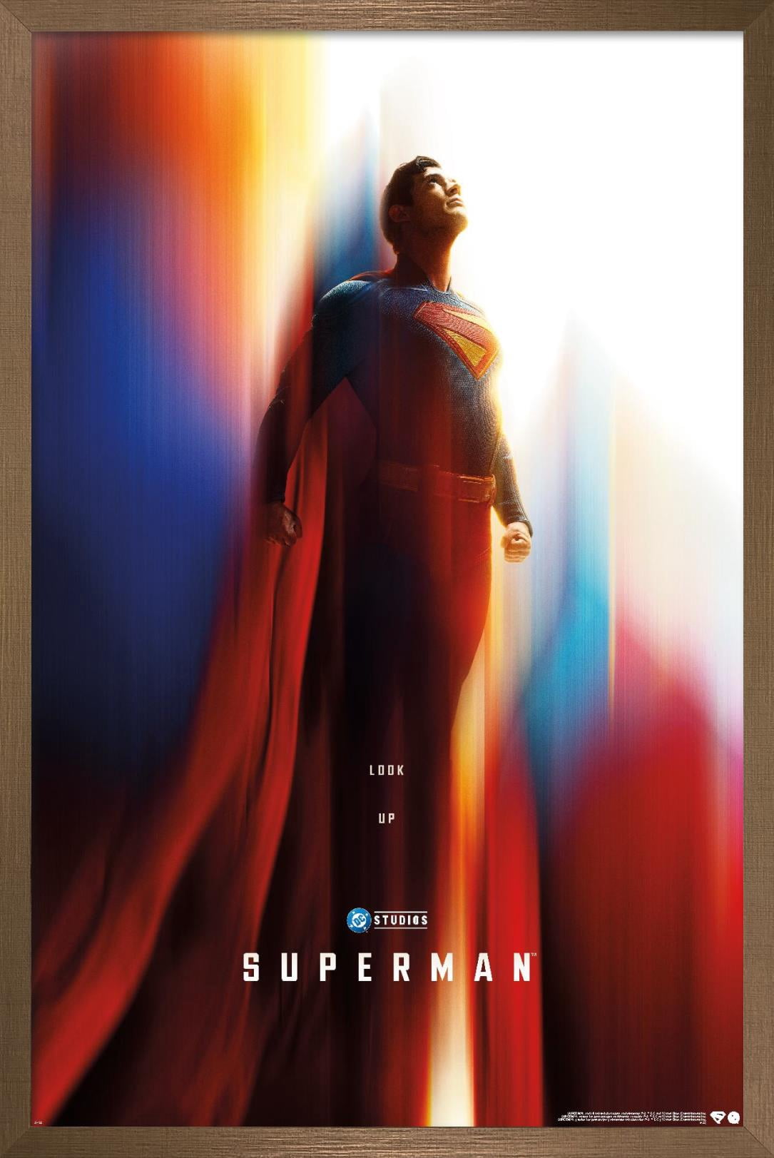 DC Studios Superman (2025) - Superman Teaser One Sheet Wall Poster, 14.725" x 22.375" Framed