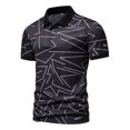 thumbnail image 3 of Cameland Mode Personnalité Homme Décontracté Ajusté Manches Courtes Imprimé T Manches Courtes Col Rabattu Blouse et Chemise, 3 of 9