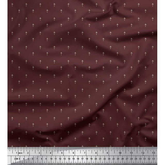Soimoi Rayon Crepe Fabric Triangle Shirting Printed Fabric 1 Yard 46 Inch Wide