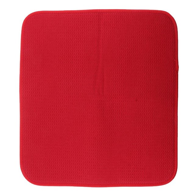 jifeng Drying Mat Microfiber Dish Drying Table Placemat Red Kitchen Pad 40.5x45.5cm
