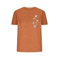 thumbnail image 2 of Aqestyerly T-Shirt Blouse à Manches Courtes Imprimé à Col Rond Décontracté d'Été pour Femme, Haut Aéré de Tous les Jours avec Imprimé Stylé HWRETIE, 2 of 6