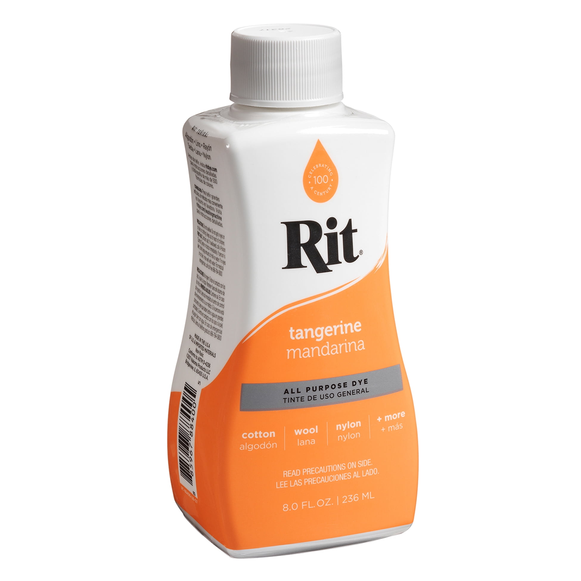 RIT All Purpose Liquid Dye, Tangerine, 236 mL (8 oz)
