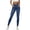 Blue, variant on Women's Elastic Waist Pull on Pants, Faux Denim Jeans Slim Fit Trousers, High Waist Comfortable Work Pants with Pockets for Casual Daily Wear