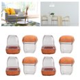 thumbnail image 4 of Stool Leg Covers, 8Pcs Chair Leg Floor Protectors Chair Legs TPE Table Stool Foot Protector Transparent Shape Chair Leg Covers, Furniture Sliders, 4 of 8