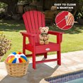 thumbnail image 3 of Gymax Set of 2 Kids Patio Adirondack Chair Armchair Weather Resistance Outdoor Chair Red, 3 of 5