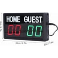 thumbnail image 2 of Hockey Score Board Fishhawk Led Scoreboard Black Aluminum Alloy Led Electronic Score Board Basketball Football Game Scoreboard Remote Control Scoreboard Us Plug 100 240V, 2 of 9