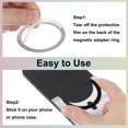 thumbnail image 3 of 3Pcs Magnetic Adapter Ring, Magnetic Wireless Charger Conversion Kit, Black, 3 of 8