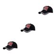 thumbnail image 3 of Decodeary Casquette de Baseball à la Mode Ajustable et Protégée du Soleil Chapeau Multicolore Noir 3Set, 3 of 6