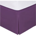 thumbnail image 1 of Alive Pixels Bed Skirt Violet Solid 100 Percent Cotton Split Corner Pleated 1-Pc with 24 Inch Drop 200TC (Full, Violet), 1 of 4